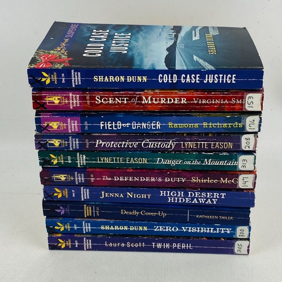 Harlequin Love Inspired Suspense 10 Book‎ Lot Inspirational Romance Paperback - Picture 1 of 6